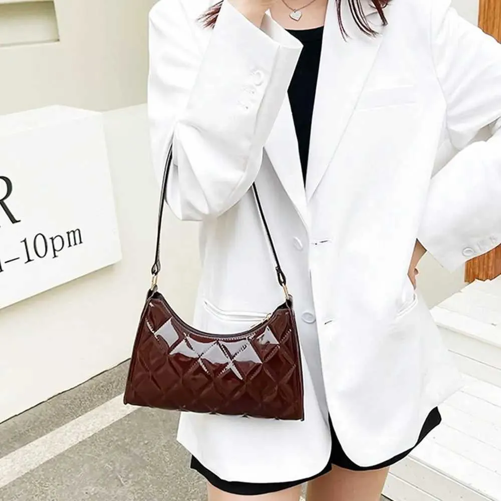 Damen Unterarmtasche PU Leder Casual Retro Handtaschen Totes Schultertaschen Shopper Ba241022_voghion.com