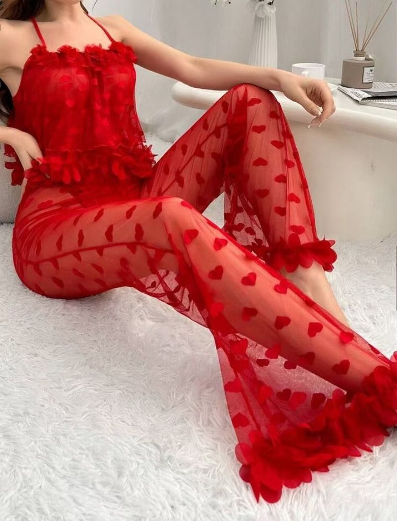 Lenjerie intimă pentru femei, rochii de dantelă, transparente, sexy, gerie, producători de pamas pentru acasă_voghion.com