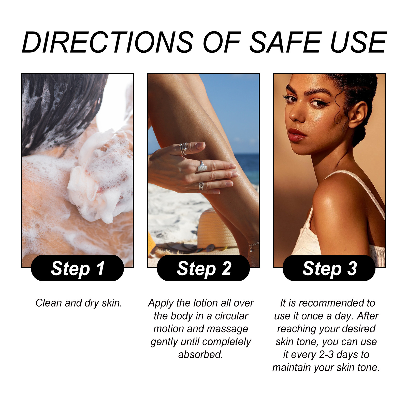 OceanAura helps black bronze lotion to maintain moisture and improve the matt texture of uneven suntanned skin_voghion.com