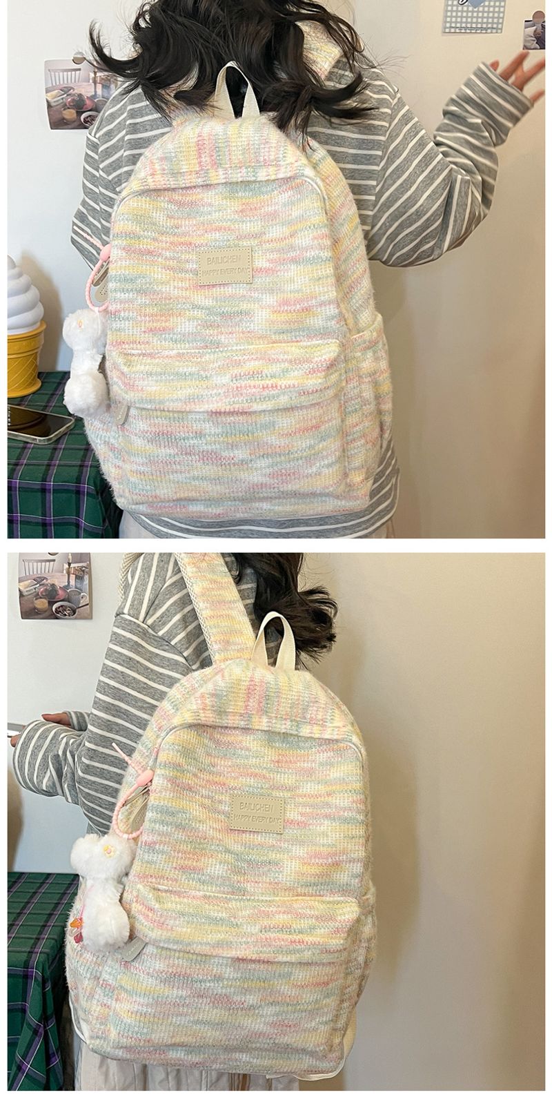 Kleiner, frischer mit großer Kapazität für Frauen, hohes Aussehen, koreanische Version, Schülerschultasche,_voghion.com