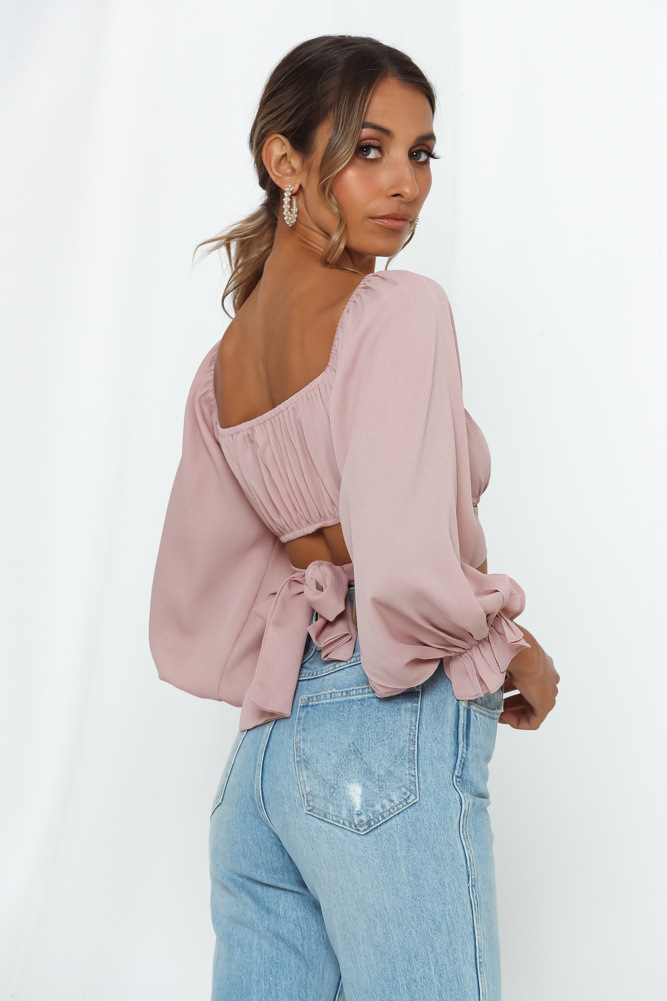 Top crop da donna con spalline e scollo quadrato camicetta estiva_voghion.com