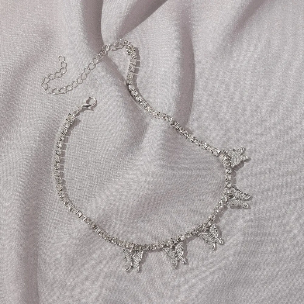 Collane con ciondolo Bohemian Beach Oro Argento Colore Strass Choker per donna Collana a farfalla 2022 Hip-hop Insetto_voghion.com