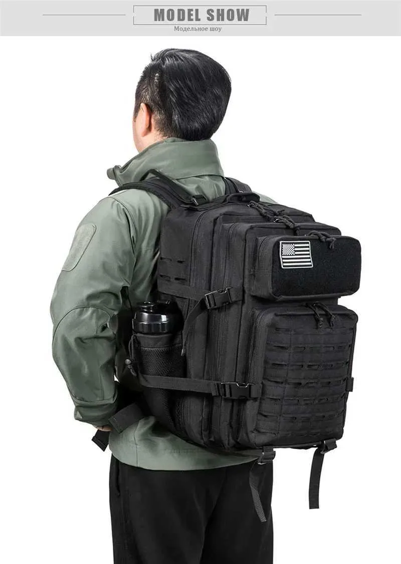 Zaino tattico QT QY 25L/45L per uomo e donna, per sopravvivenza all'aperto, piccolo zaino scolastico, con bottiglia_voghion.com