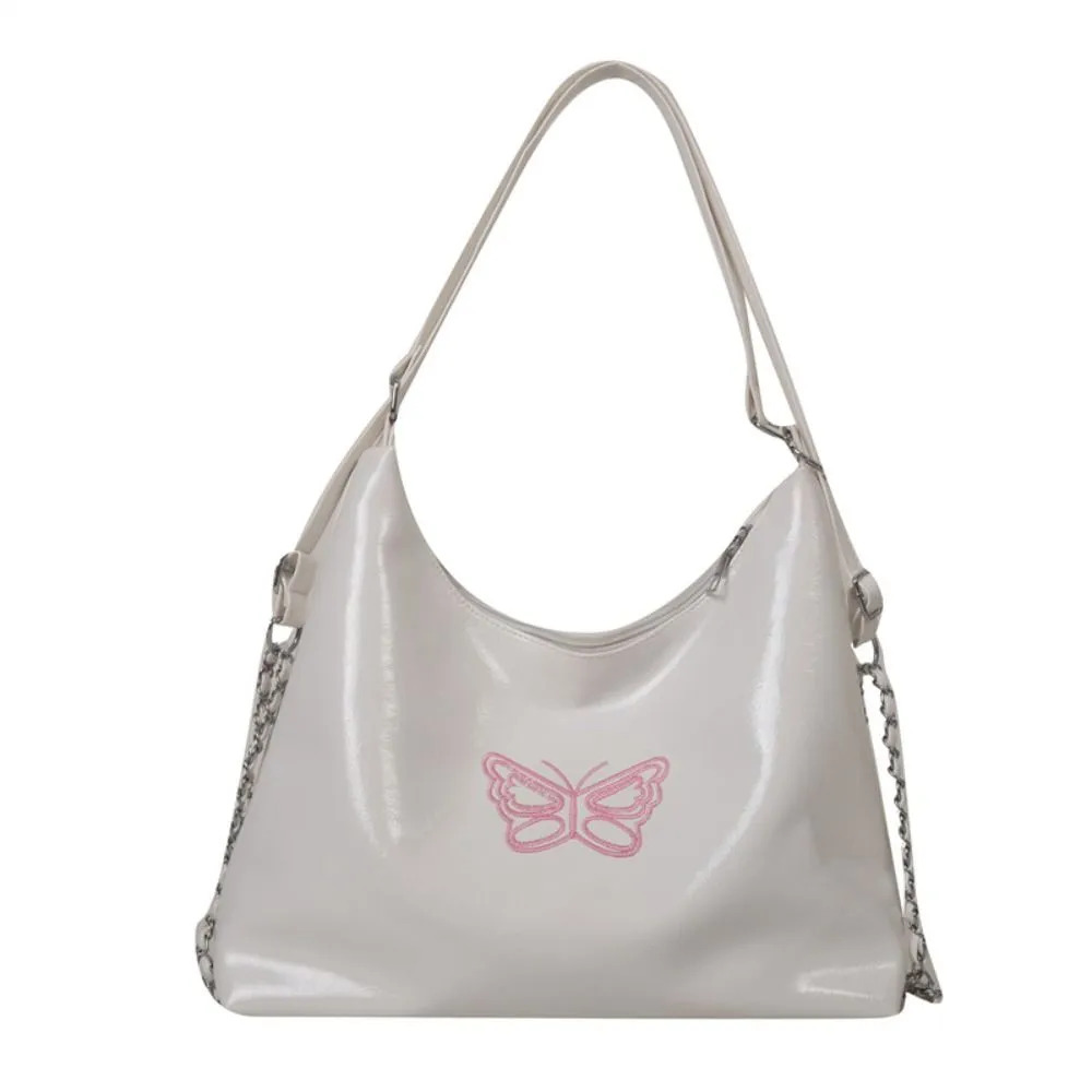 Multifunktionale PU-Lederkette Schultertasche Dual Purpose Korean Style All-Match Große Kapazität Einkaufstasche Geschenk_voghion.com