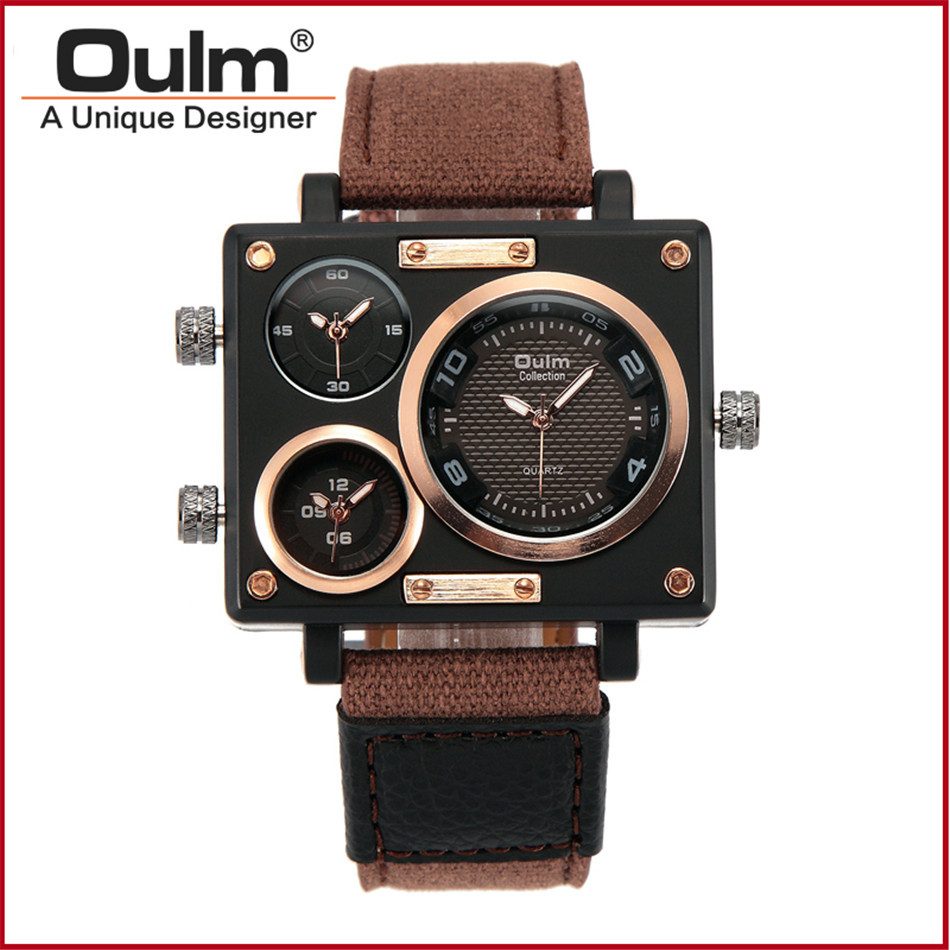 OULM Ou Lei Mechanism Quartz Men's Belt Brand Sport Watch_voghion.com