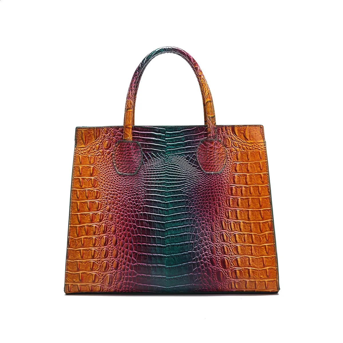 3-teiliges Muster-Handtaschen-Geldbörsen-Set, multifunktionaler Vintage-Umhängetaschen-Business-Clutch-Tasche mit Kartenhalter, Coi 240924_voghion.com