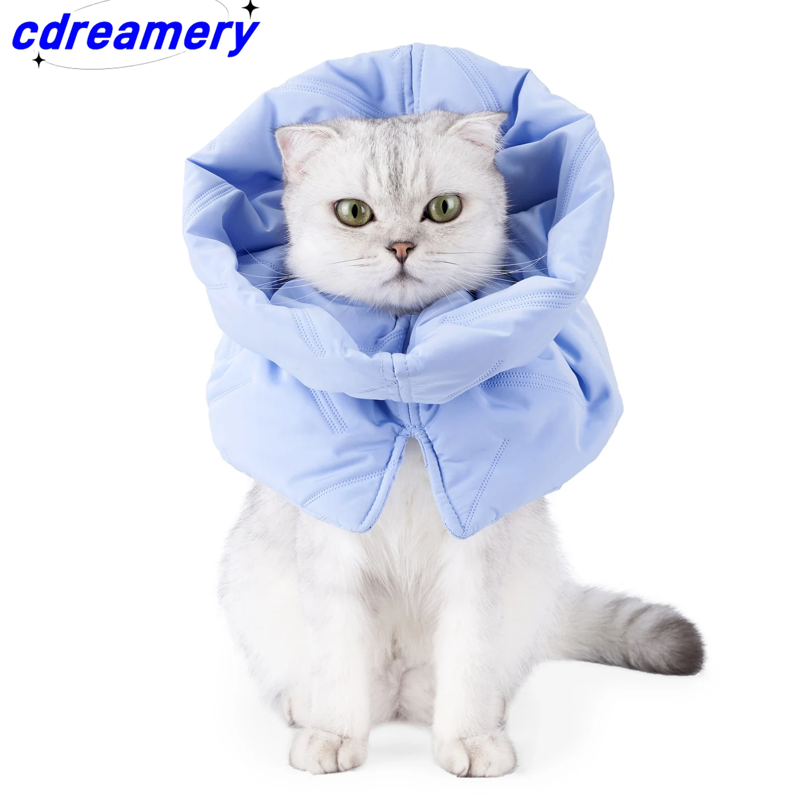 Cat Elizabethan Collar Healing Protective Collar Recovery Collar For After Surgery Adjustable Wound Healing Pet Neck Cone_voghion.com