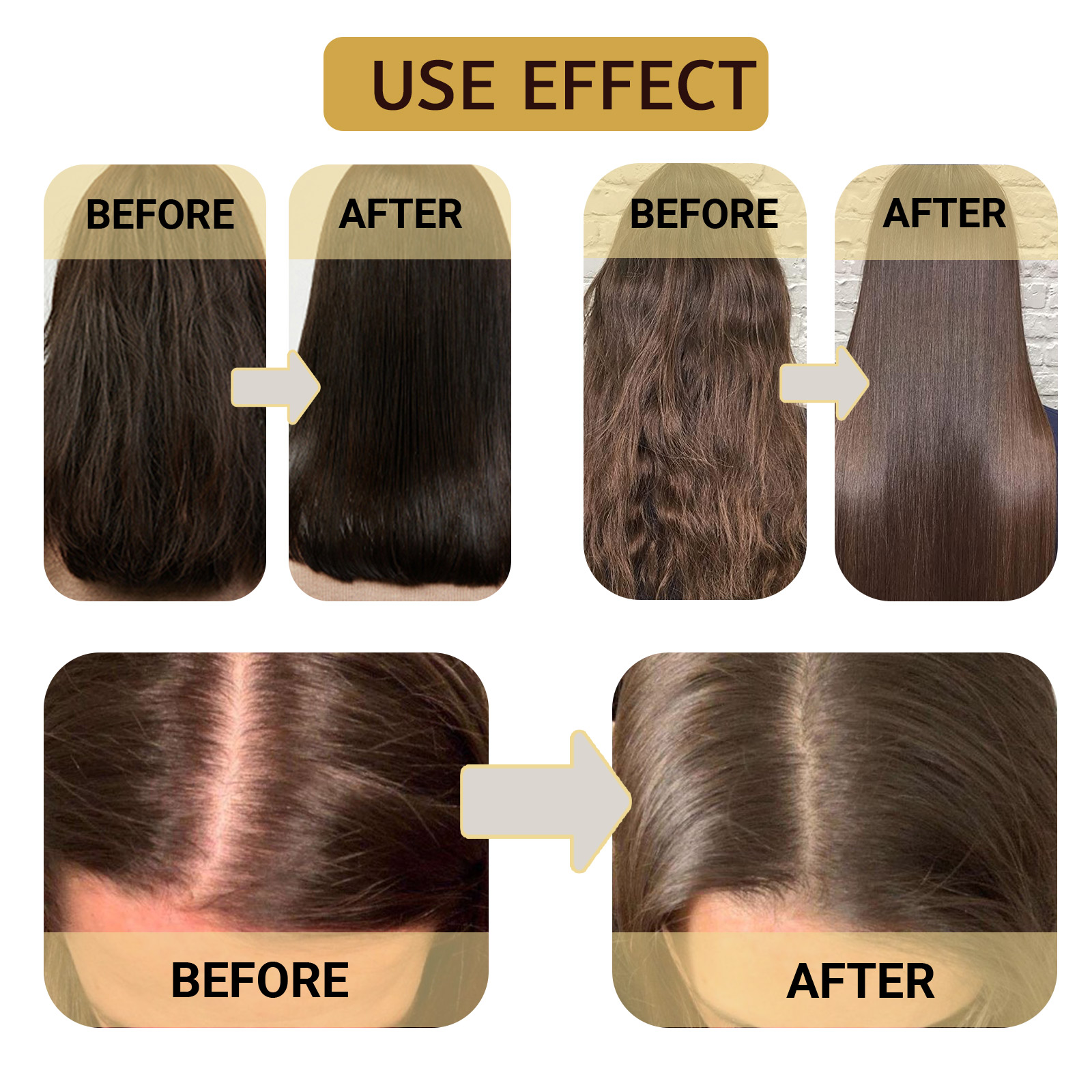 EELHOE Repair Moisturizing Hair Mask, tiefenwirksame Feuchtigkeitsmaske zur Reparatur von geschädigtem Haar, trockenem, gespaltenem Haar und verknoteten Haaren_voghion.com