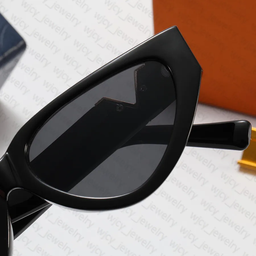 Summer Designer Sunglasses Beach Glasses Fashion Cat Eye Full Frame Letter Design for Man Woman 4 Color Good Quality_voghion.com