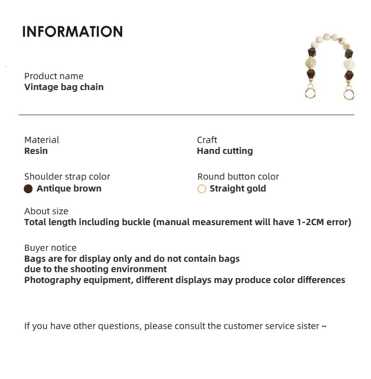 Acrylic Strap Removable Bag Accessories Colourful Womens Resin of bags Purse Chain Fishbone chain 241115_voghion.com