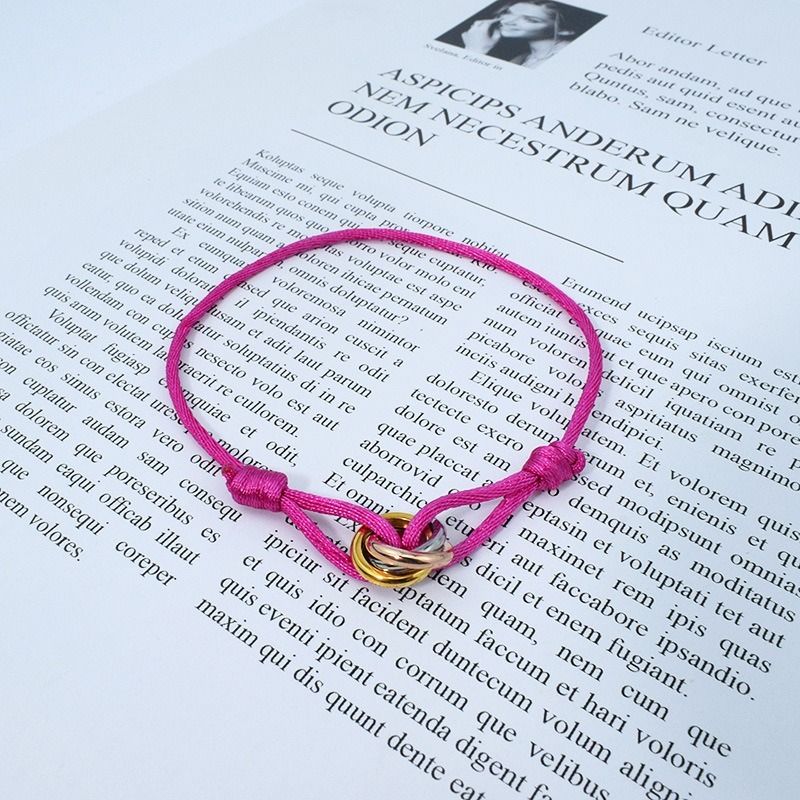 Three-ring Rope Bracelet For Couples Exquisite Hand-woven Bangle_voghion.com