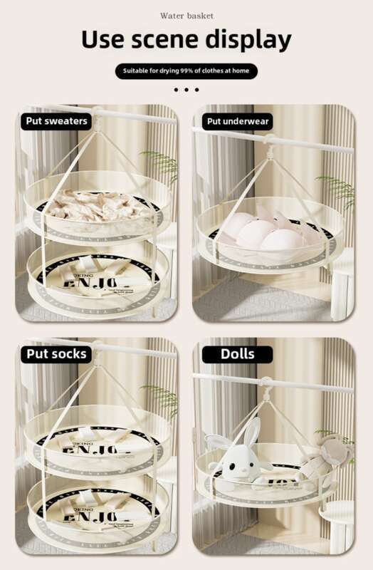 Multi Functional Basket, Net, Rack, Underwear Flat, Mesh Pocket, Sock Tool, Household Clothes Drying Basket_voghion.com