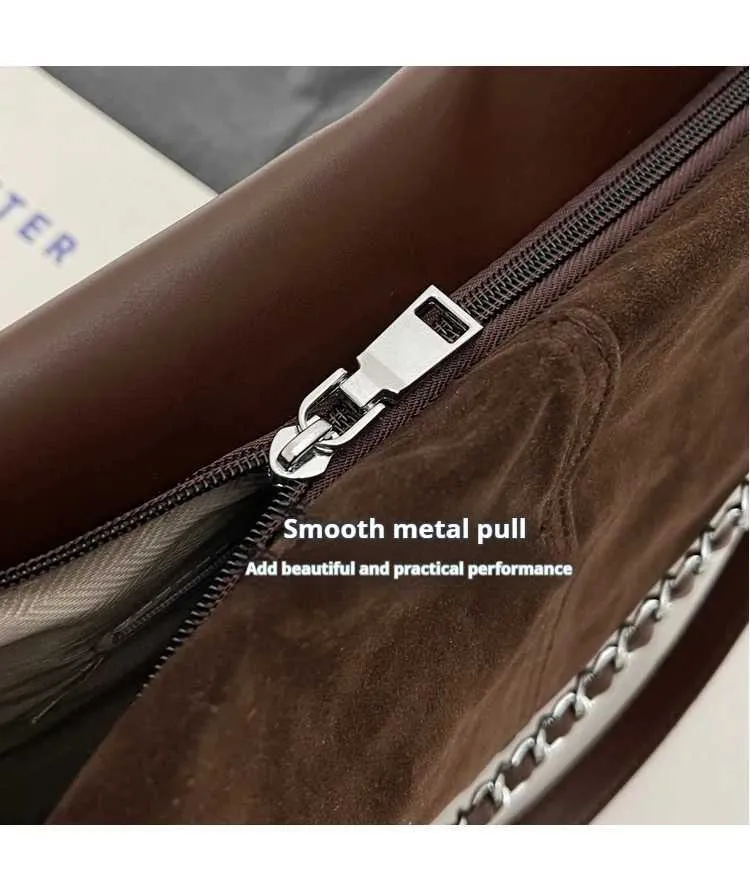 Stylish Women's Suede Shoulder Bag Large Capacity Leather Handbag_voghion.com