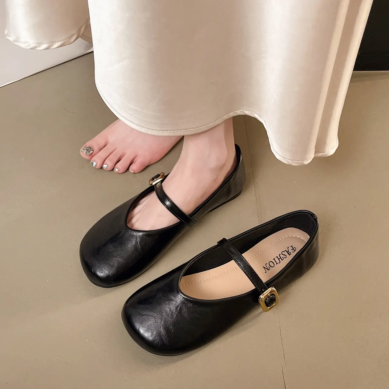Ballerine donna stile mary jane scarpe comode casual_voghion.com