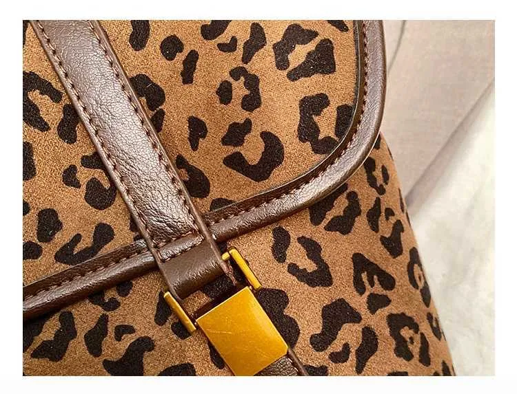 Leopardí batoh pro ženy s velkou kapacitou, dámské brašny z umělé semiše, tašky přes rameno, univerzální aktovka na dojíždění_voghion.com