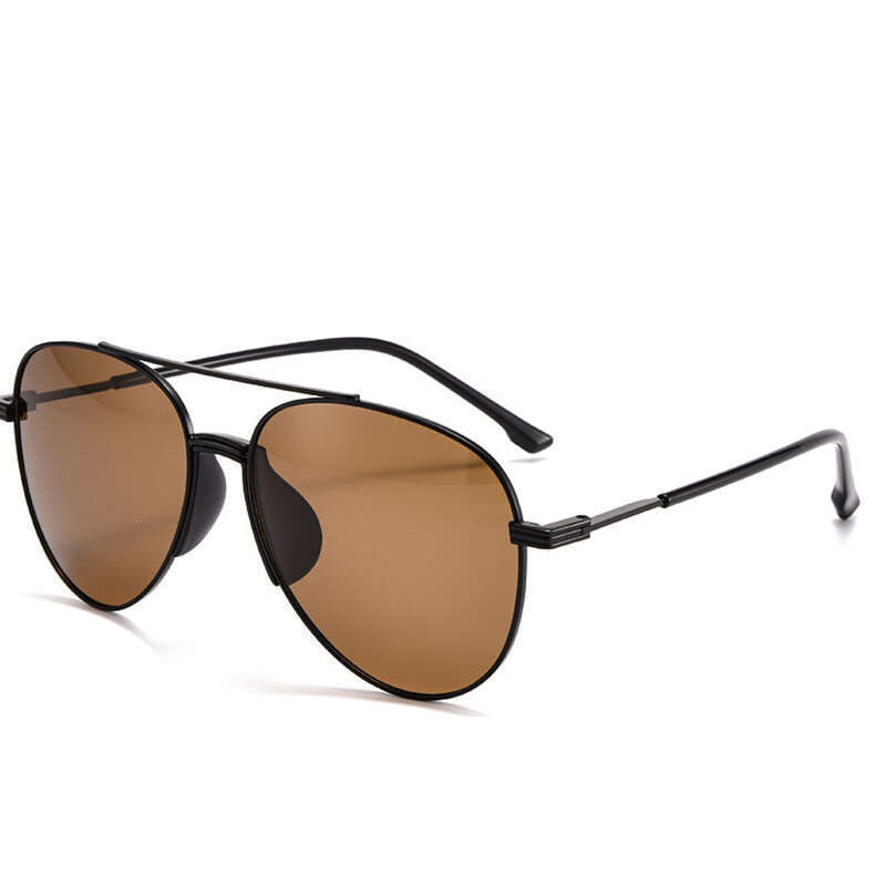 Neue Aviator Dual-Beam HD Polarisierte Mode-Fahrsonnenbrille für Herren kann mit kurzsichtigen Linsen ausgestattet werden_voghion.com