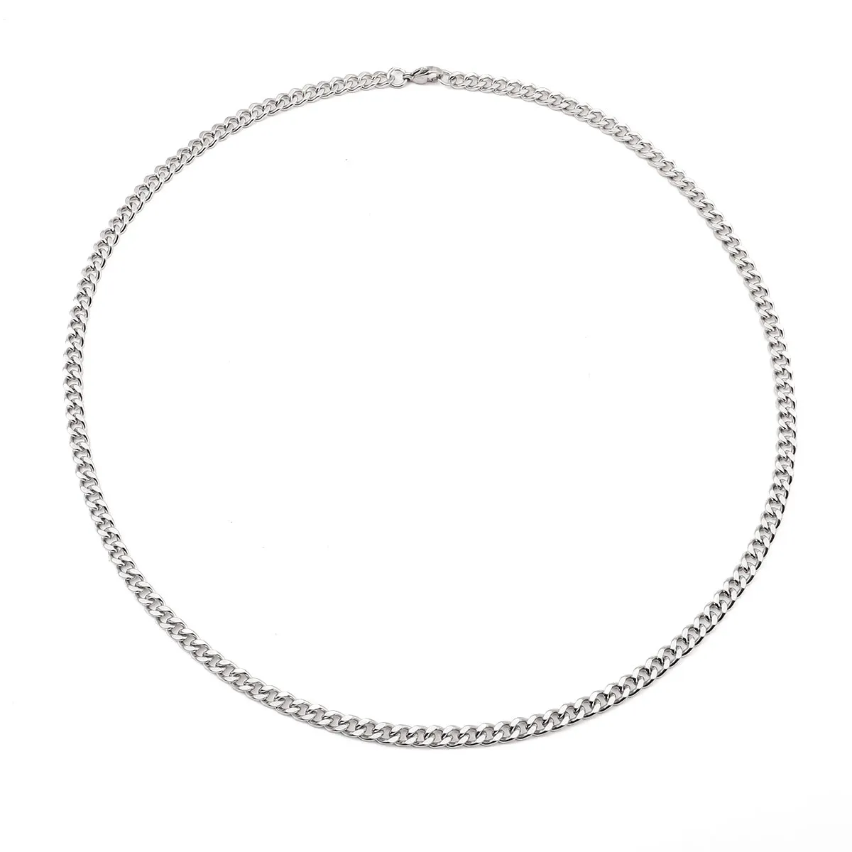 Catene in acciaio inossidabile 5mm 7mm 9mm Collane cubane di base Quattro maglie di rettifica laterali per accessori per la creazione di gioielli fai da te_voghion.com