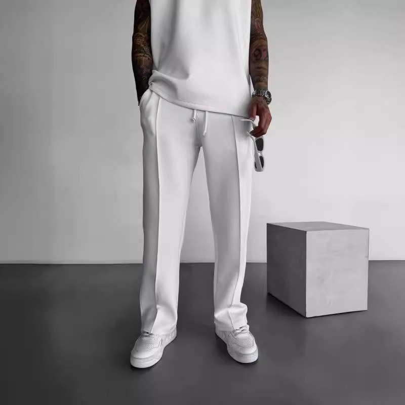 Vêtements pour hommes Nouveau 2024 automne léger mature décontracté pantalons décontractés pour hommes pantalons tricotés pantalons longs pantalons urbains à la mode