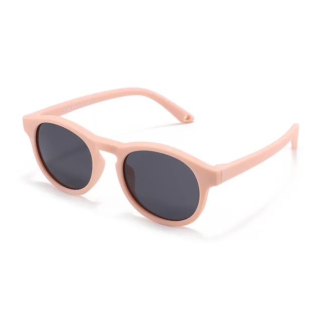 Fashion Boys Girls Baby Eyewear UV400 Small Round Polarized Kids Sunglas Silicone Flexible Safety 0-3 Years Old Children_voghion.com