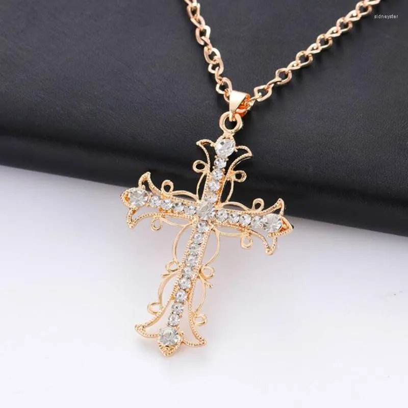 Collane con ciondolo God We Trust Collana con croce di cristallo Gioielli regalo per le donne_voghion.com