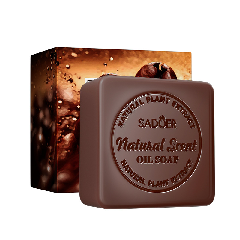 SADOER Natuurlijke koffie etherische olie voor het reinigen van het lichaam, universele handgemaakte zeep_voghion.com