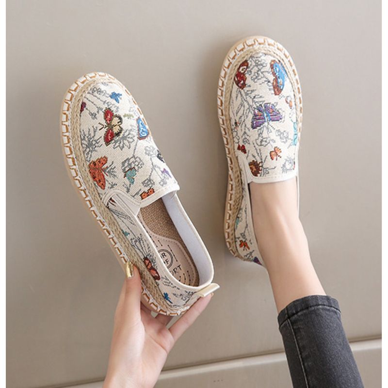 2024 new thick soled cloth women's casual every single shoe shallow mouth flat a slip-on lazy fashion shoes_voghion.com