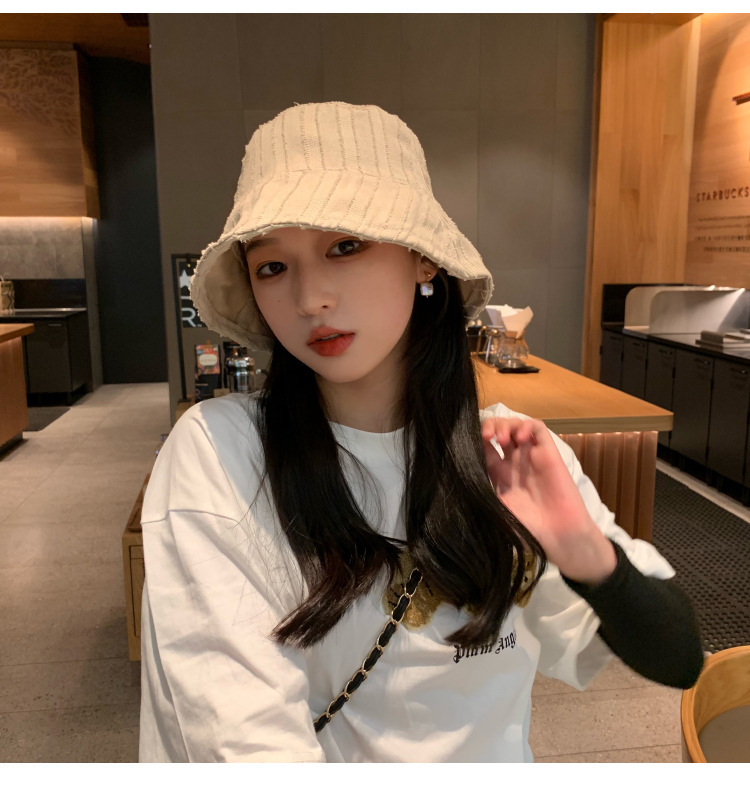 Instagram style Korean version versatile fisherman for women in spring and summer, thin shading soft girl bucket hat,_voghion.com