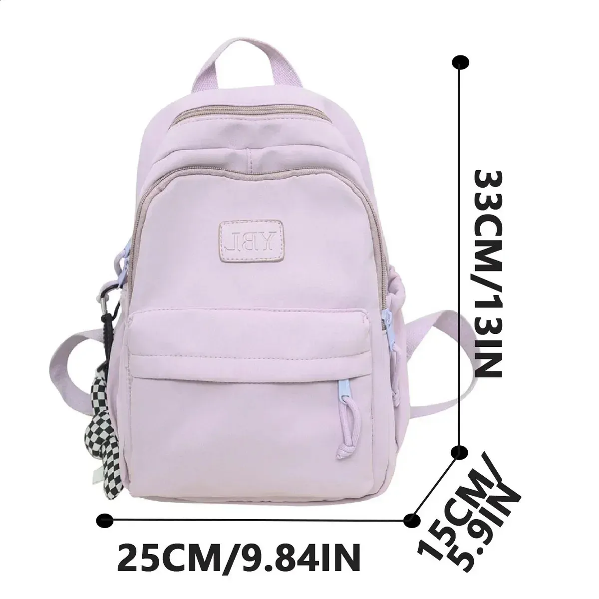 Large capacity casual waterproof nylon backpack fashionable elementary and middle school student bag 240820_voghion.com