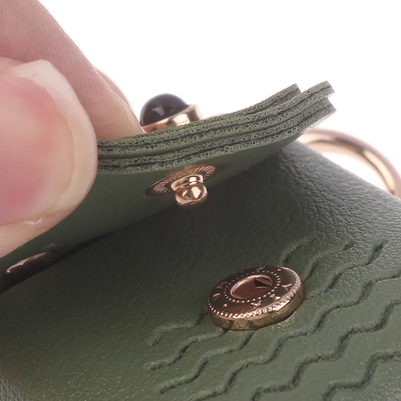 Creative Leather Frog Coin Purse Car Key Chain Pendant Bluetooth Headset Cute Keychain Mini Storage Bag_voghion.com