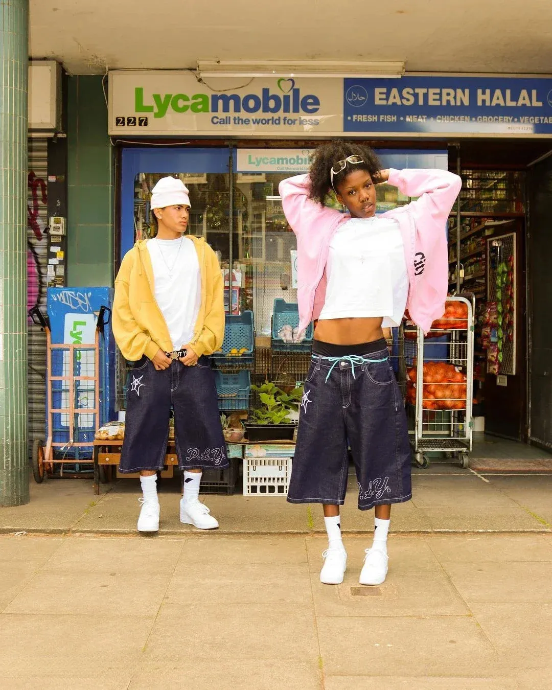 Haruku Y2k Hip-hop Retro Bol Jorts Sokak Giyim Yaz Punk Rock Mektup Nakış Moda Kot Şort Erkek Giyim 241202_voghion.com