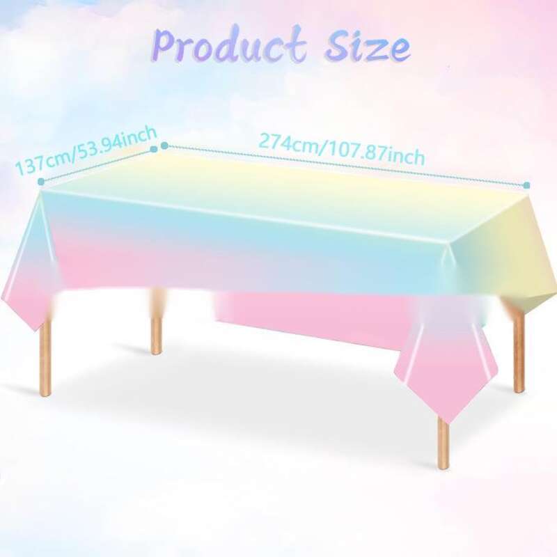 Decorațiuni de masă din plastic PE de unică folosință pentru petreceri de ziua de naștere curcubeu_voghion.com