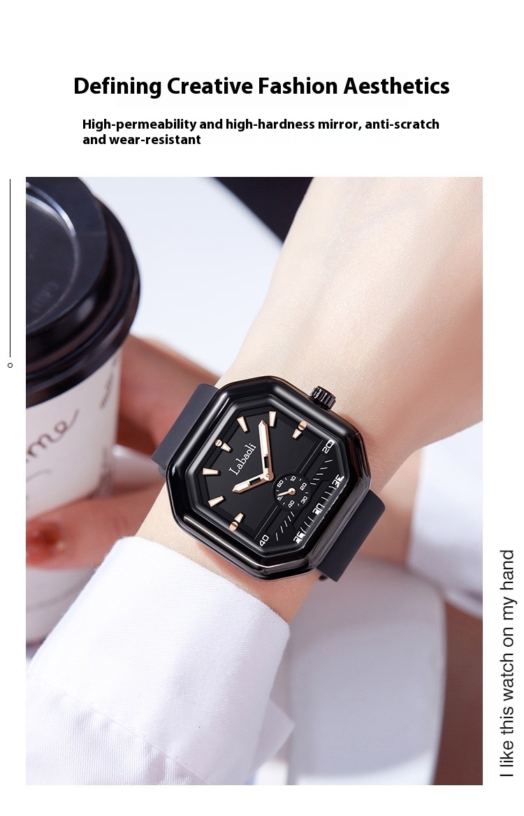 Labaoli/La Polaroid Watch Orologio da polso da donna casual grande Tiktok con secondo quadrante indipendente in silicone_voghion.com