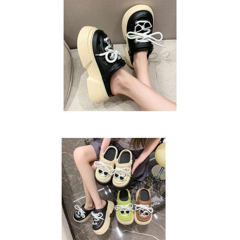 mêmes lunettes de soleil bicolores, chaussures perforées, semelles extra épaisses pour plus de confort_voghion.com