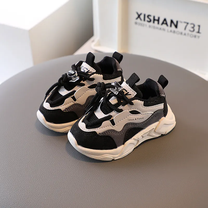 Zapatillas deportivas para niños pequeños 2025, informales, de malla y cuero, para correr en la escuela, de 1 a 6 años_voghion.com