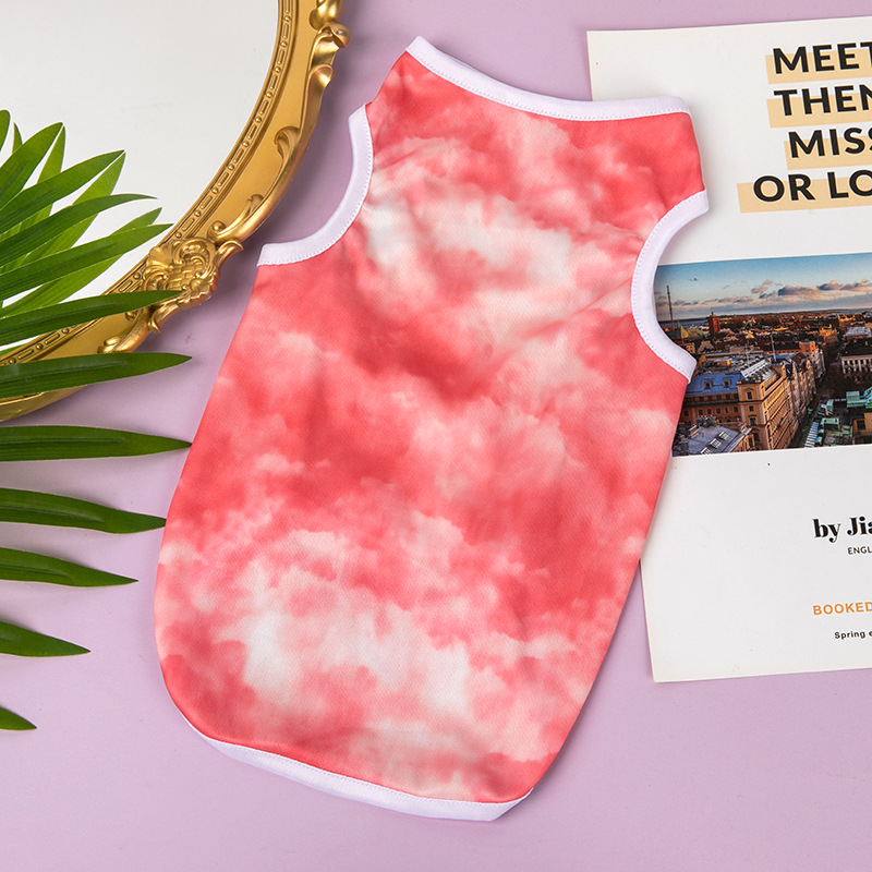 Haustierkleidung Teddy Golden Retriever Cartoon Weste für kleine mittelgroße Hunde und Katzen Sommeroutfit Hundekleidung_voghion.com