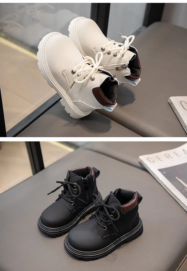 Baby Short For Boys Autumn Winter Children Leather Happysteps Fashion Toddler Girls Boots Anti Slip Kids Snow Shoes_voghion.com