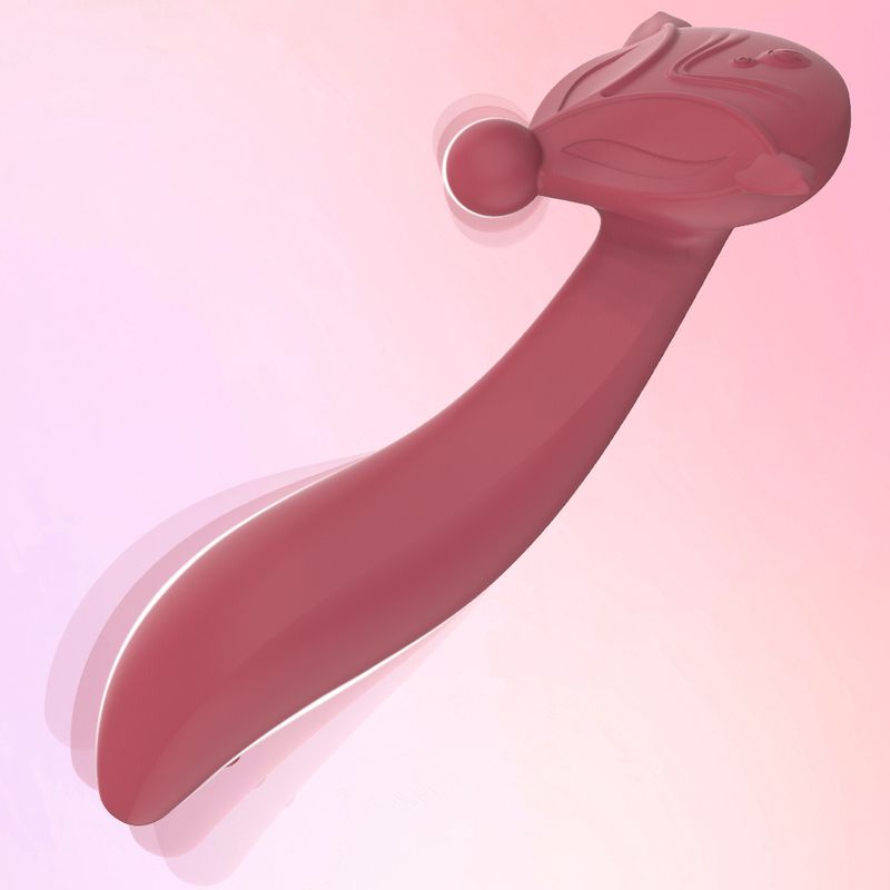 7 frequency fox second tide USB charging head double motor massage vibrator adult products_voghion.com