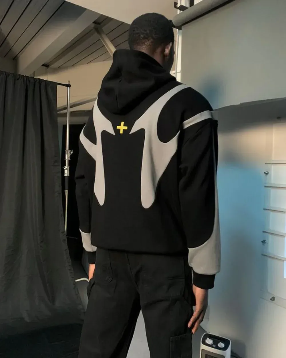 Felpe con cappuccio da uomo Y2K con cerniera e scheletro Felpa con cappuccio vintage con cerniera Hip Hop Patchwork Oversize Haruku Giacca gotica Capispalla Abbigliamento Streetwear_voghion.com