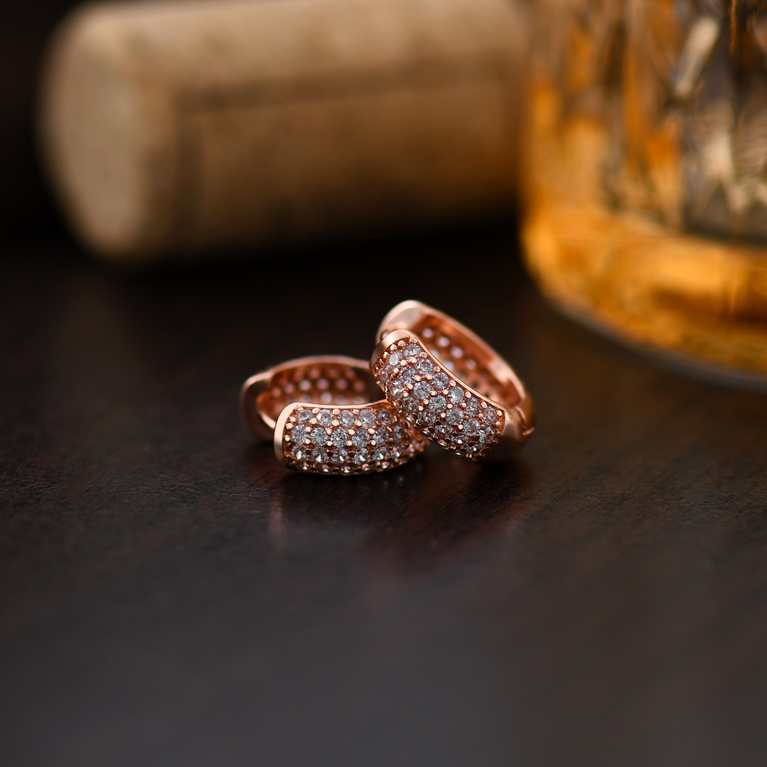 Hot selling Hip Hop Bubble Zircon Round Business Men's Punk Premium Earrings_voghion.com