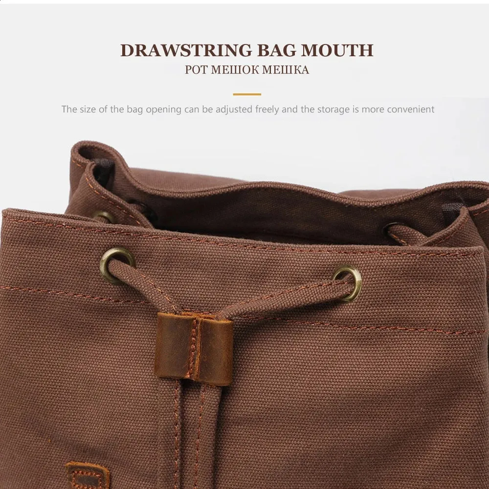 Fashion Vintage Canvas Backpack School Mens Bags Large Capacity Travel Laptop Retro Bag Drop 240730_voghion.com