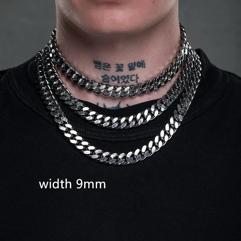 Catene Corda Catena Cubana Collana Uomo 2022 Moda Temperamento Acciaio Inossidabile Choker Link Per Gioielli RegaloChains Sidn22_voghion.com