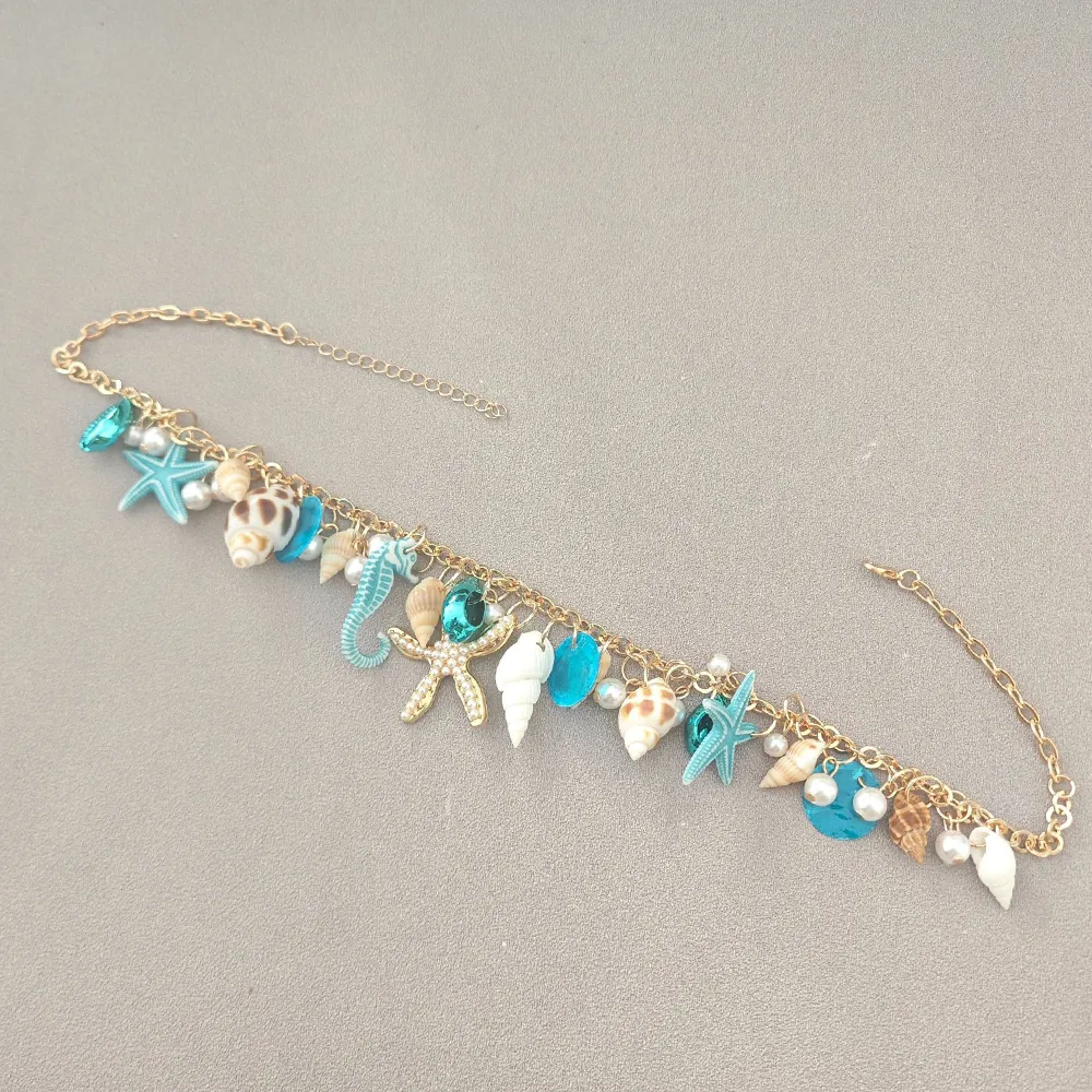 Colliers pendentifs étoile de mer hippocampe coquillage collier de perles coloré été plage vacances tendance femme accessoires bijoux_voghion.com