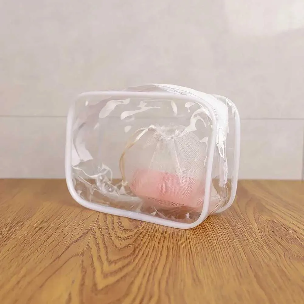 Geantă de depozitare transparentă impermeabilă din PVC, mică, transparentă, pentru machiaj, portabilă, pentru călătorie, pentru curățarea toaletei, Y241023_voghion.com