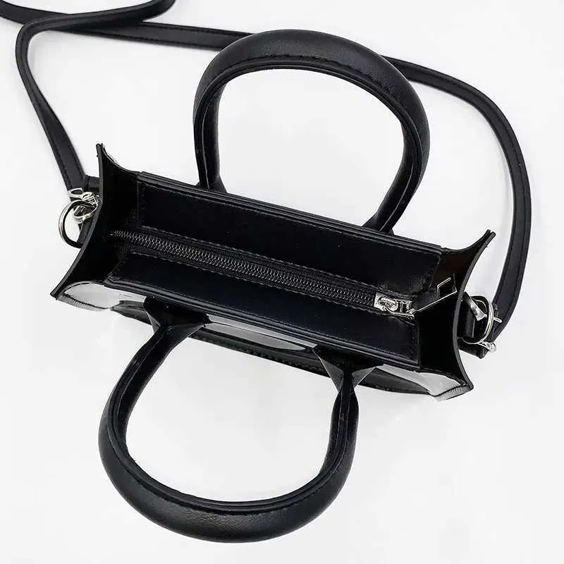 Small Transparent Crossbody Bag, Versatile Square Shoulder Handbag_voghion.com