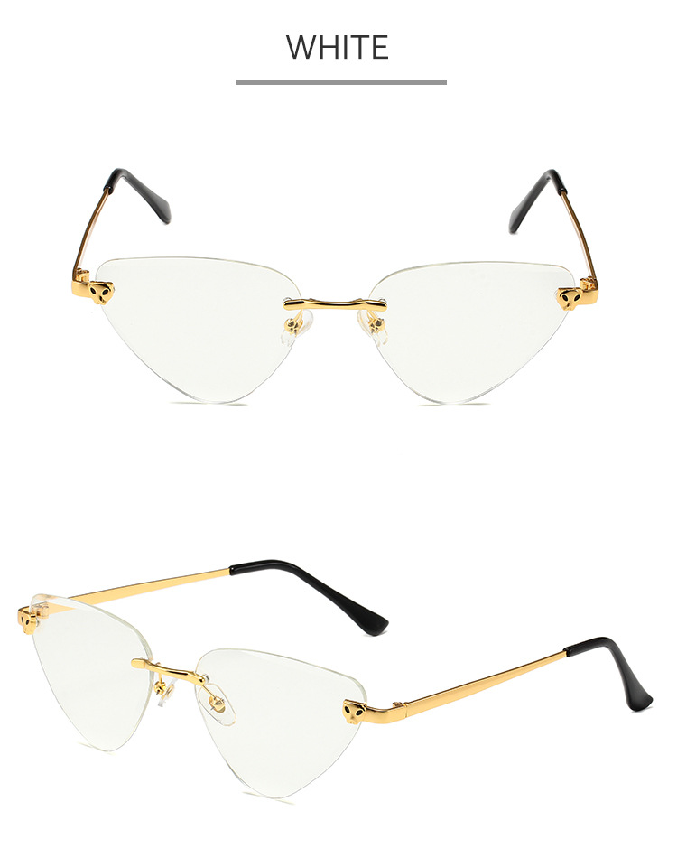 Men's Sunglasses Leopard Frameless Sunglasses New Fashion Wave Legs Personality Sunglasses Trendy Street Shooting Retro Sunglasses_voghion.com
