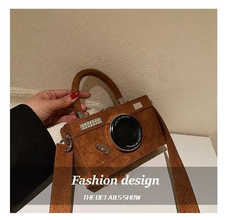 2023 Nuove donne personalizzate moda forma di macchina fotografica pochette da donna casual mini crossbody piccola borsa a tracolla borsa C241103_voghion.com