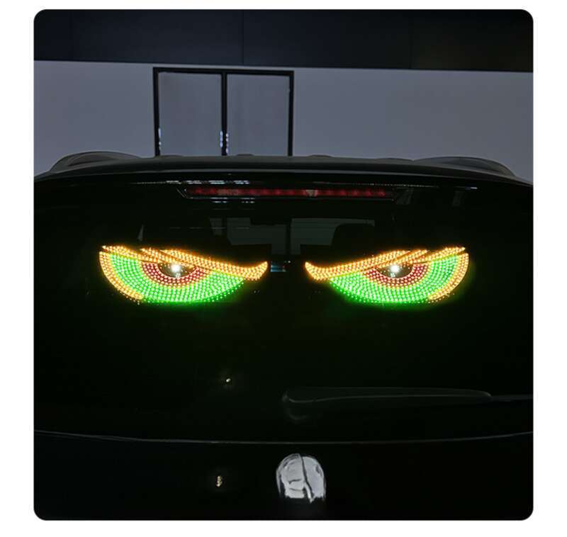 Nová samolepka na auto značky LED ďábel Dynamic Eye DIY Vodotěsná obrazovka displeje Truck Dekorativní světlo_voghion.com