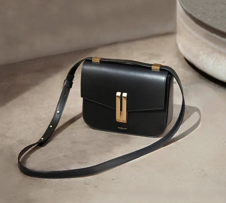 Demellier – petit sac carré en cuir tofu pour femmes, design de niche britannique, texture de qualité supérieure, bandoulière simple, petit sac carré_voghion.com