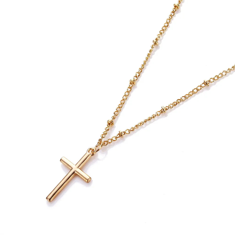 Collane con ciondolo Collana con croce in oro estivo Piccoli gioielli religiosi_voghion.com