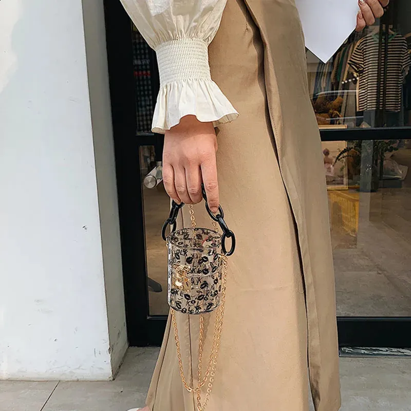 Mini Transparent Crossbody Bag With Pearl Handle Shoulder Purse_voghion.com